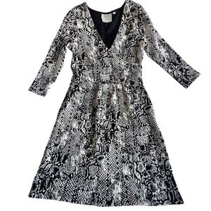 HD in Paris Anthropologie Snakeskin Patterned Dress Size XS